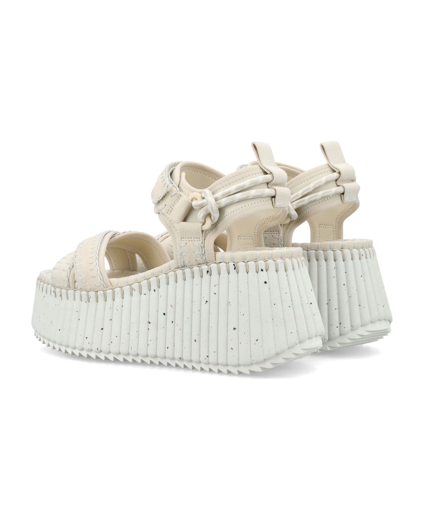 Chloé Nama Platform Sandals - WHITE
