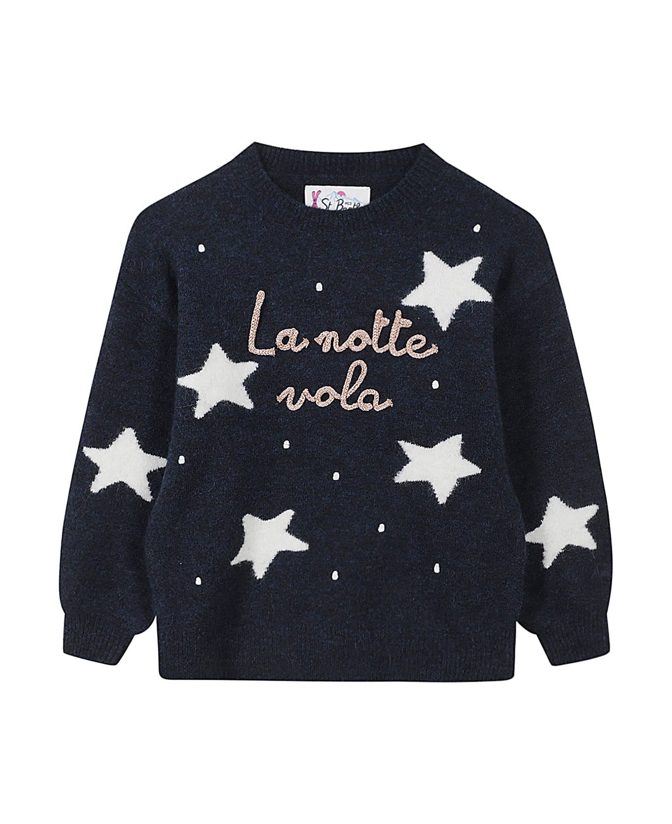 MC2 Saint Barth Crewneck Oversize Sweater - Or Emb