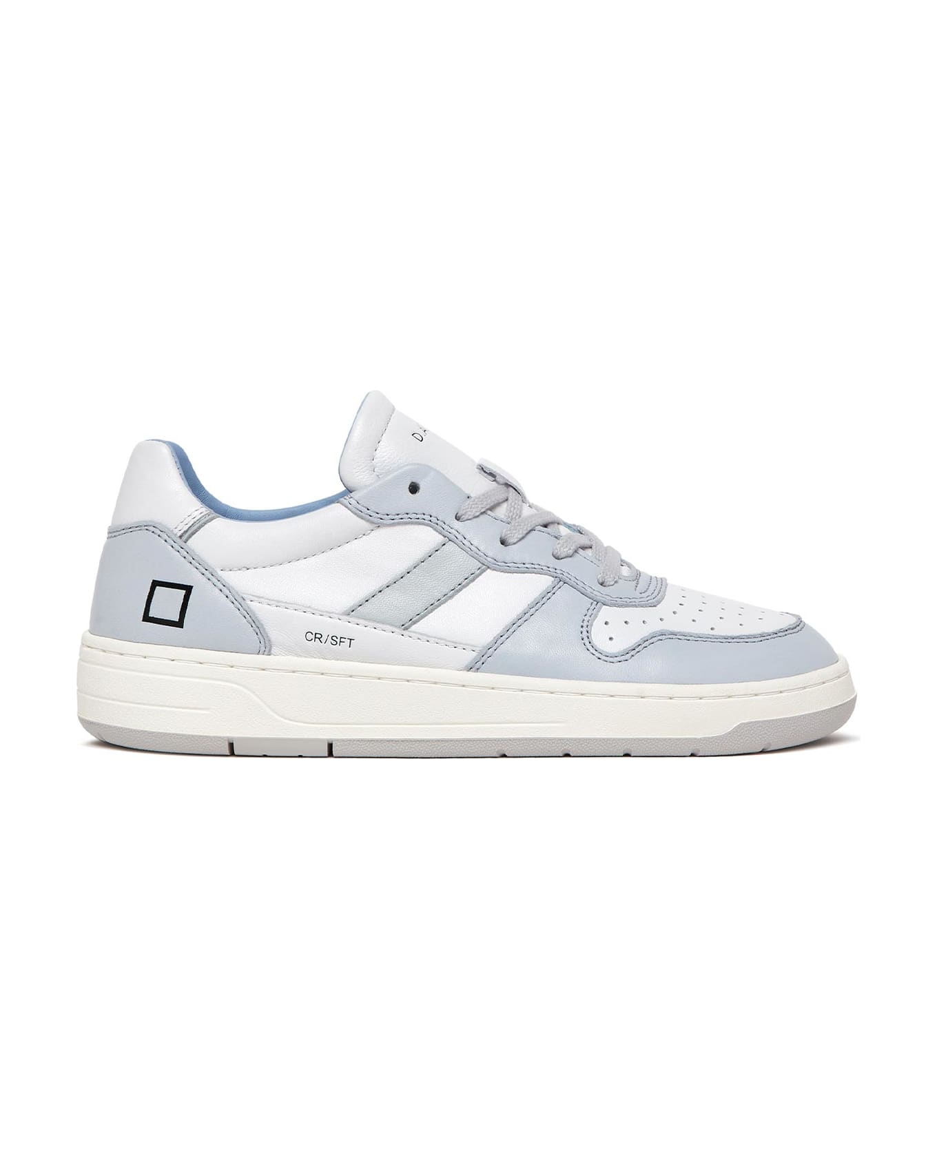 D.A.T.E. Court 2.0 Soft Light Blue Sneaker - WHITE CLOUD