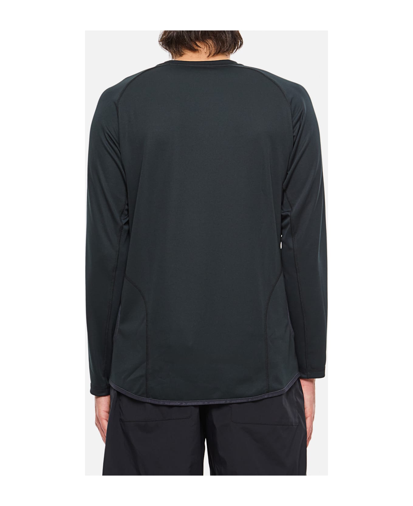 And Wander Long Sleeves Black T-shirt - Black