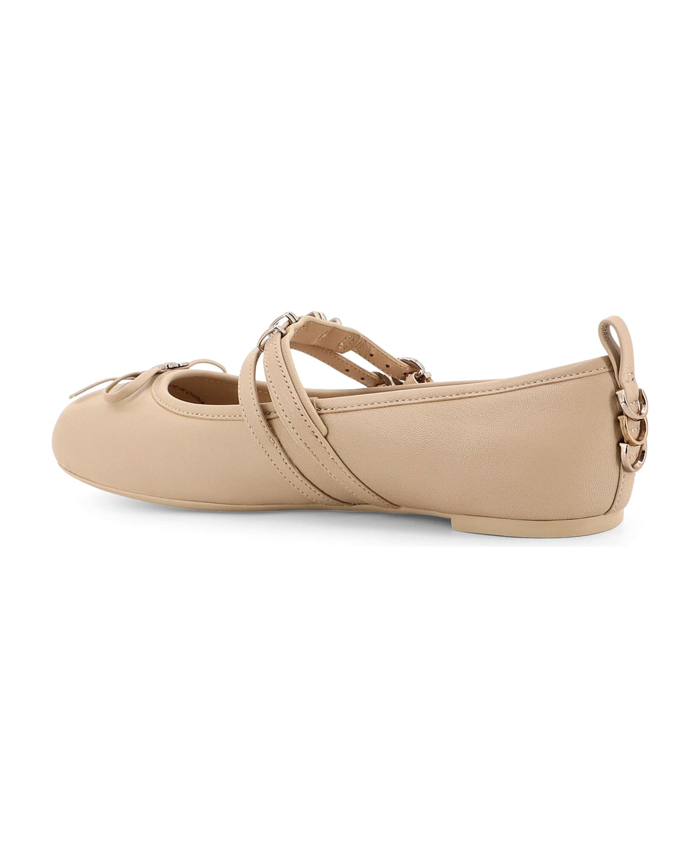 Pinko Gioia 09 Leather Ballerinas - Beige