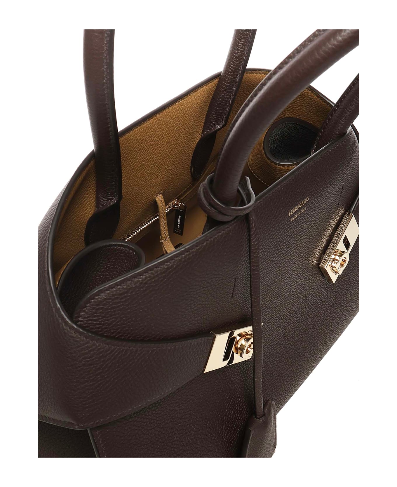 Ferragamo Hug M Tote Bag - Brown