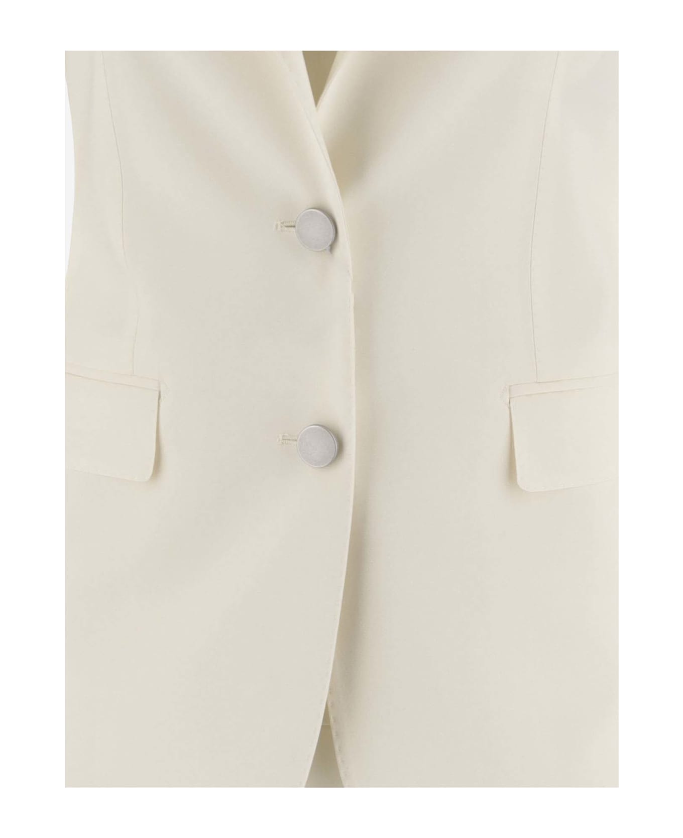 Tagliatore Single-breasted Wool Jacket - Ivory