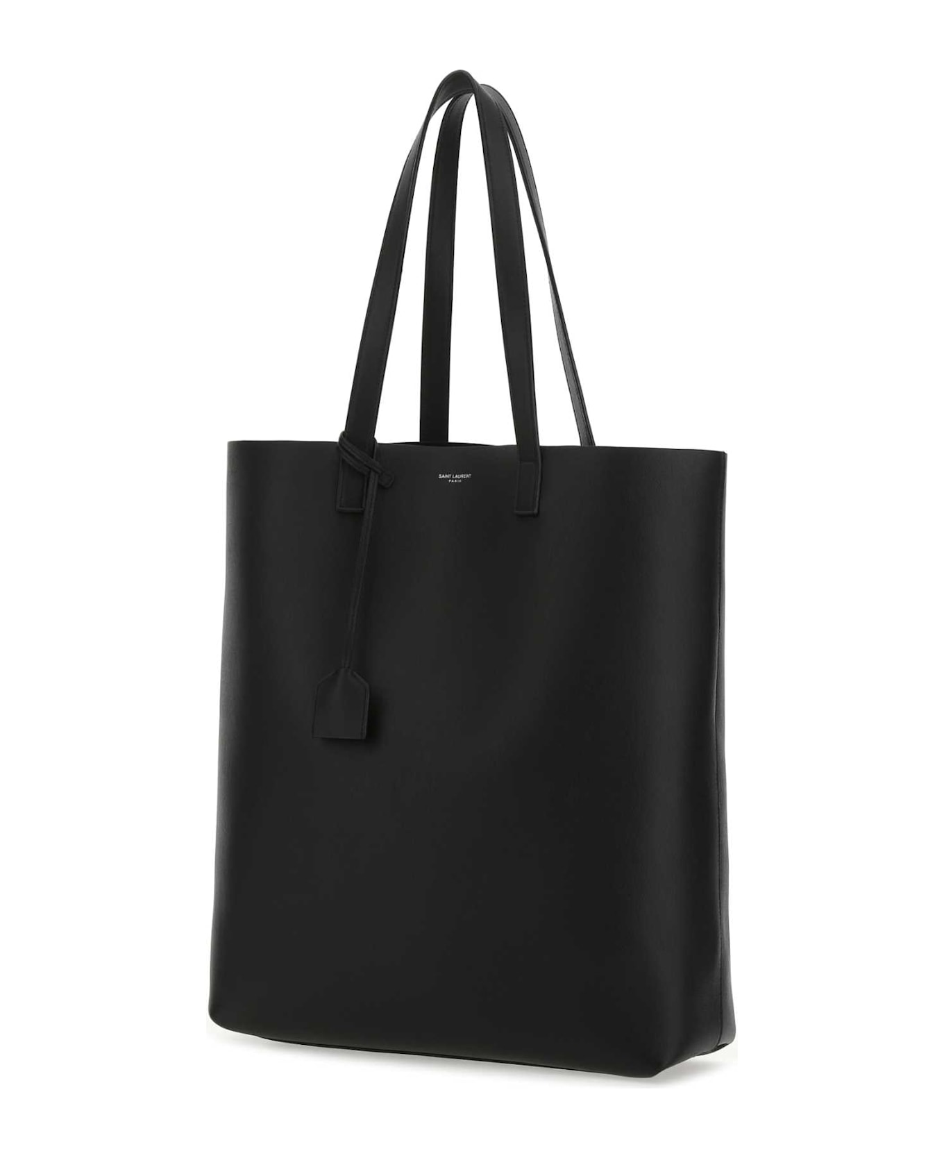 Saint Laurent Black Leather Bold Shopping Bag - 1000