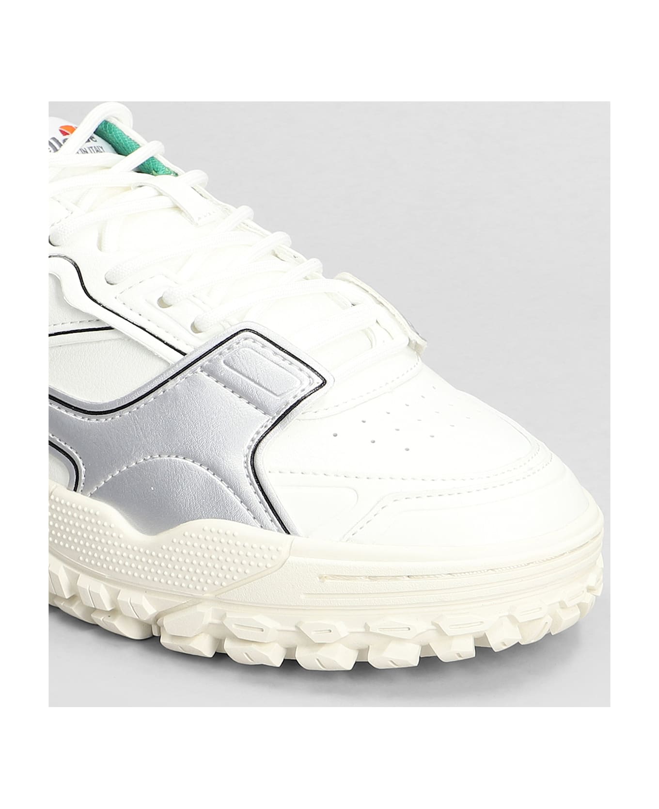 ellesse Lsr Dna 001 Sneakers In White Leather And Fabric - white