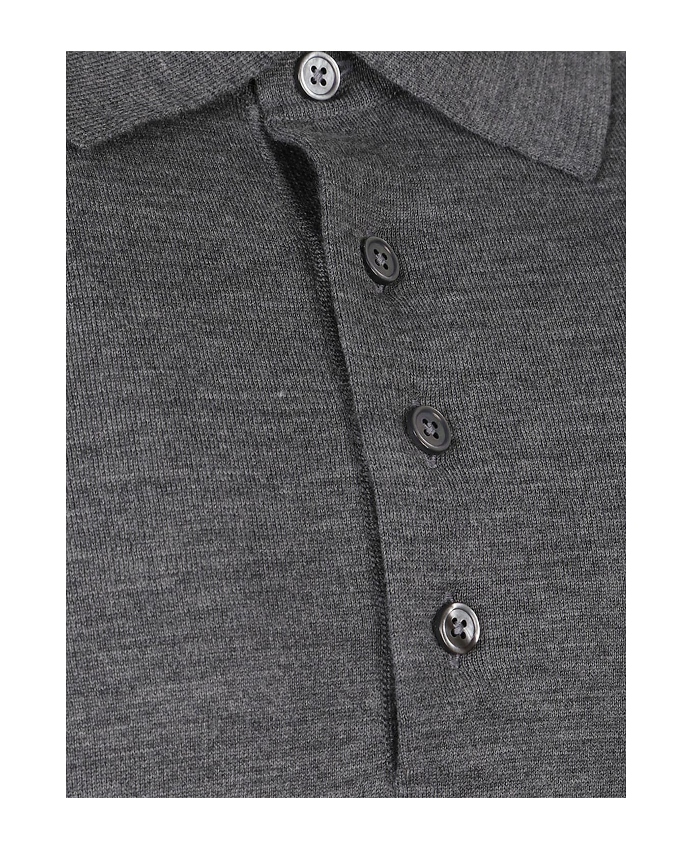 Tom Ford Long-sleeved Polo Shirt - GREY