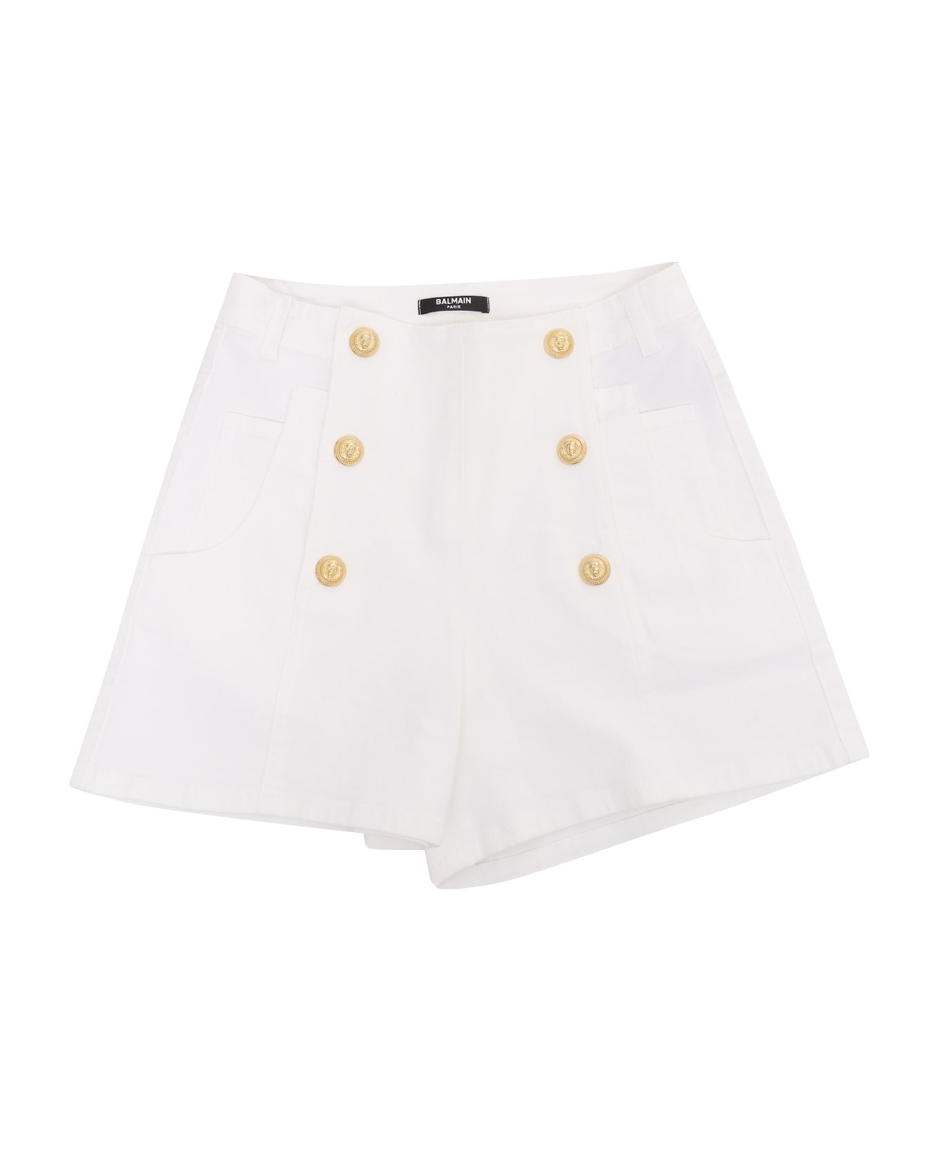 Balmain White Shorts - WHITE ボトムス