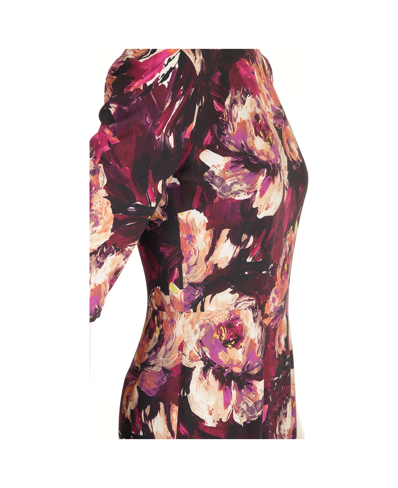 Dolce & Gabbana Peony Print Dress - Multicolor