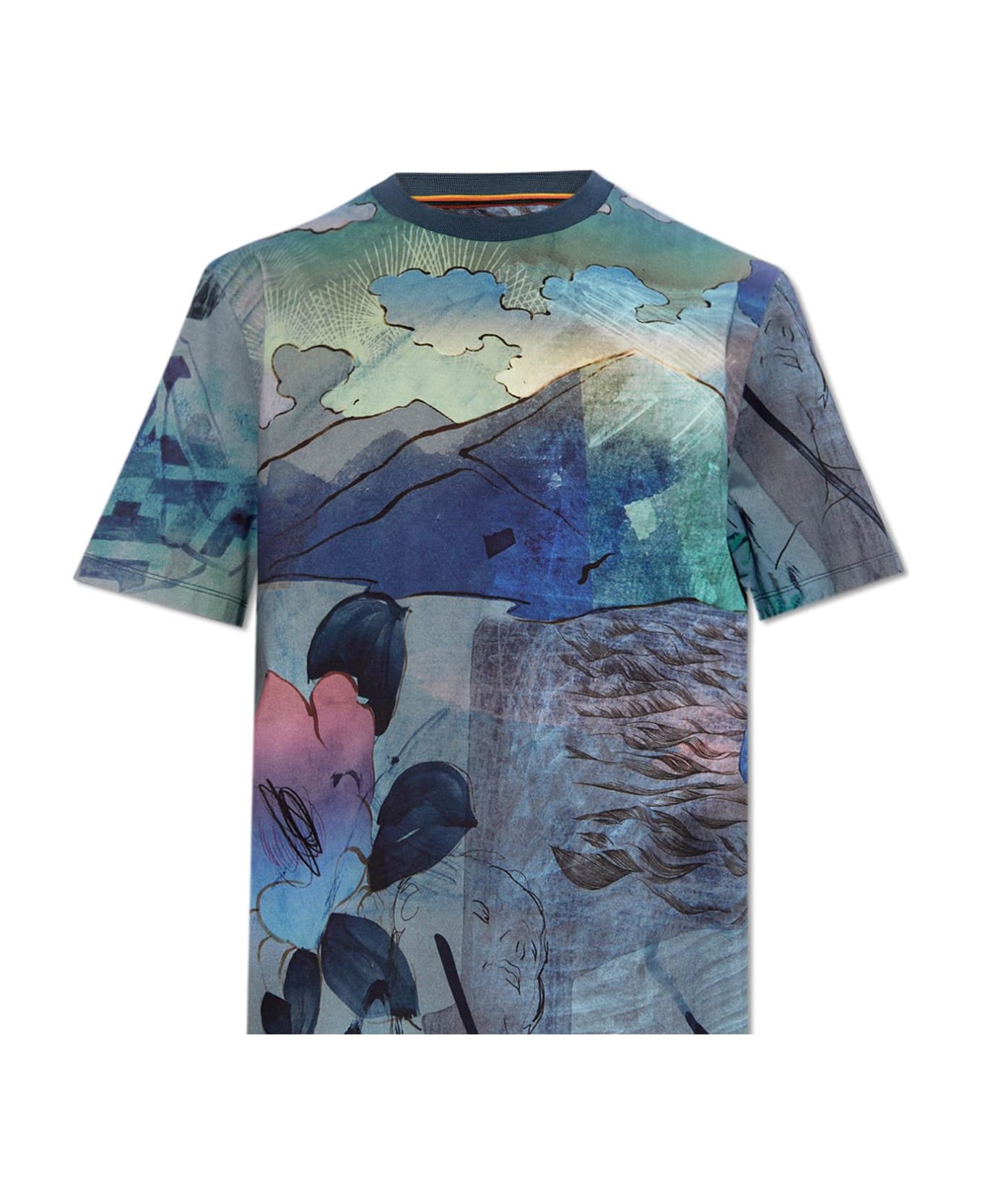 Paul Smith Printed T-shirt - NAVY シャツ