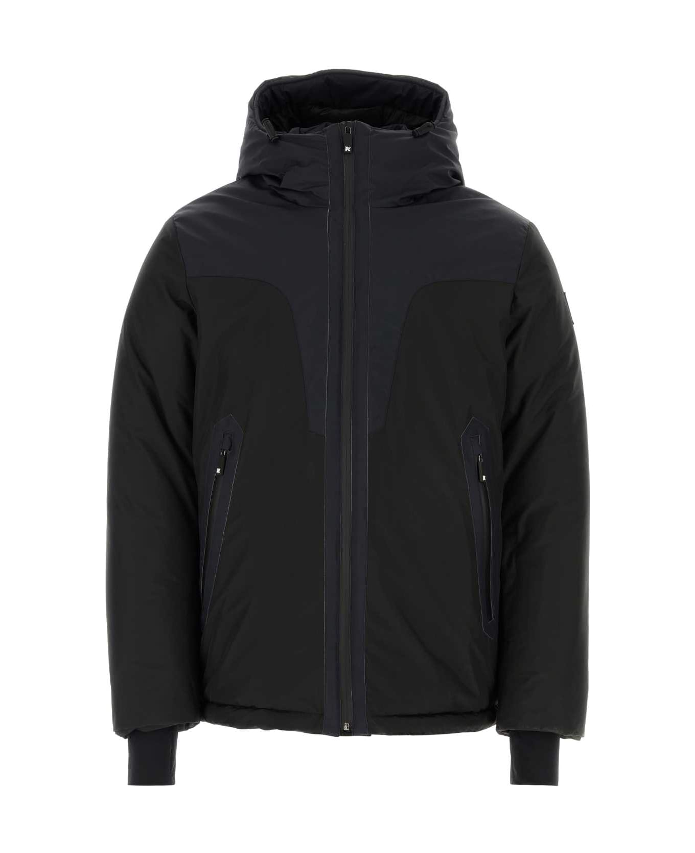 Palm Angels Black Polyester Pa Ski Club Ski Jacket - BLACKWHITE