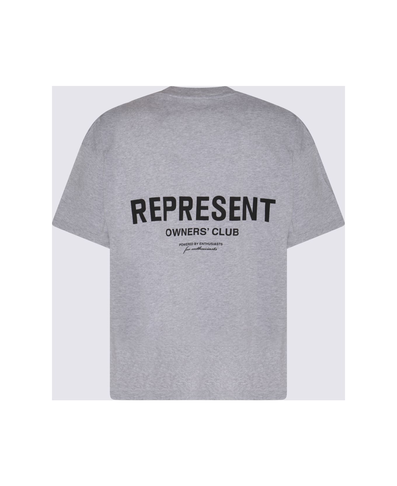REPRESENT Grey And Black Cotton T-shirt - ASH GREY/BLACK