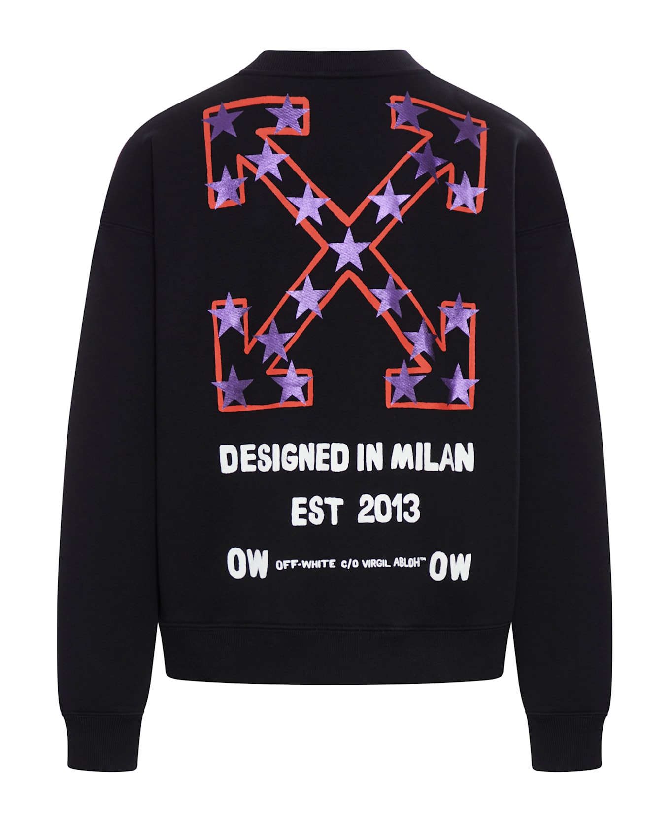 Off-White Logo Printed Crewneck Sweatshirt - Black