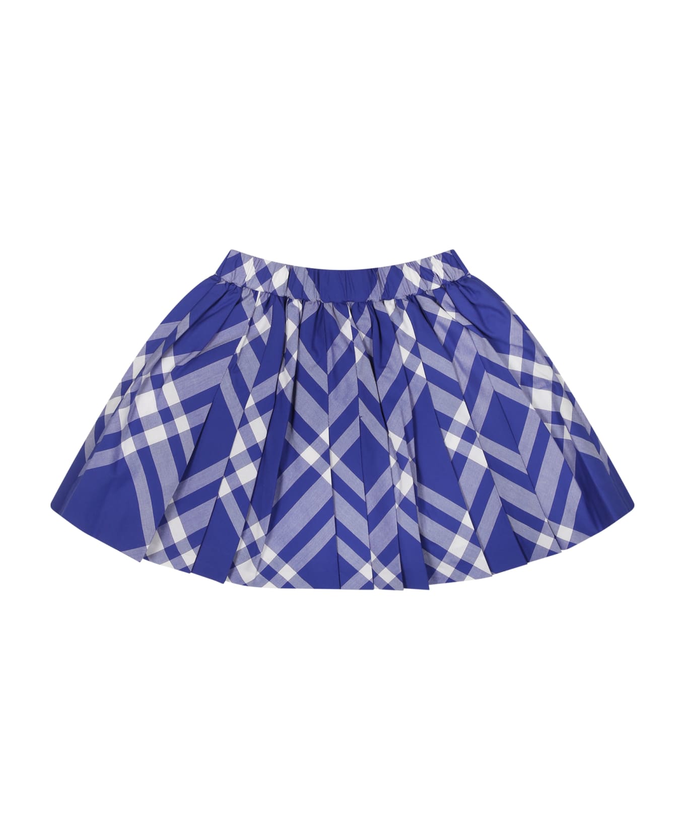 Burberry Blue Skirt For Baby Girl - Blue ボトムス