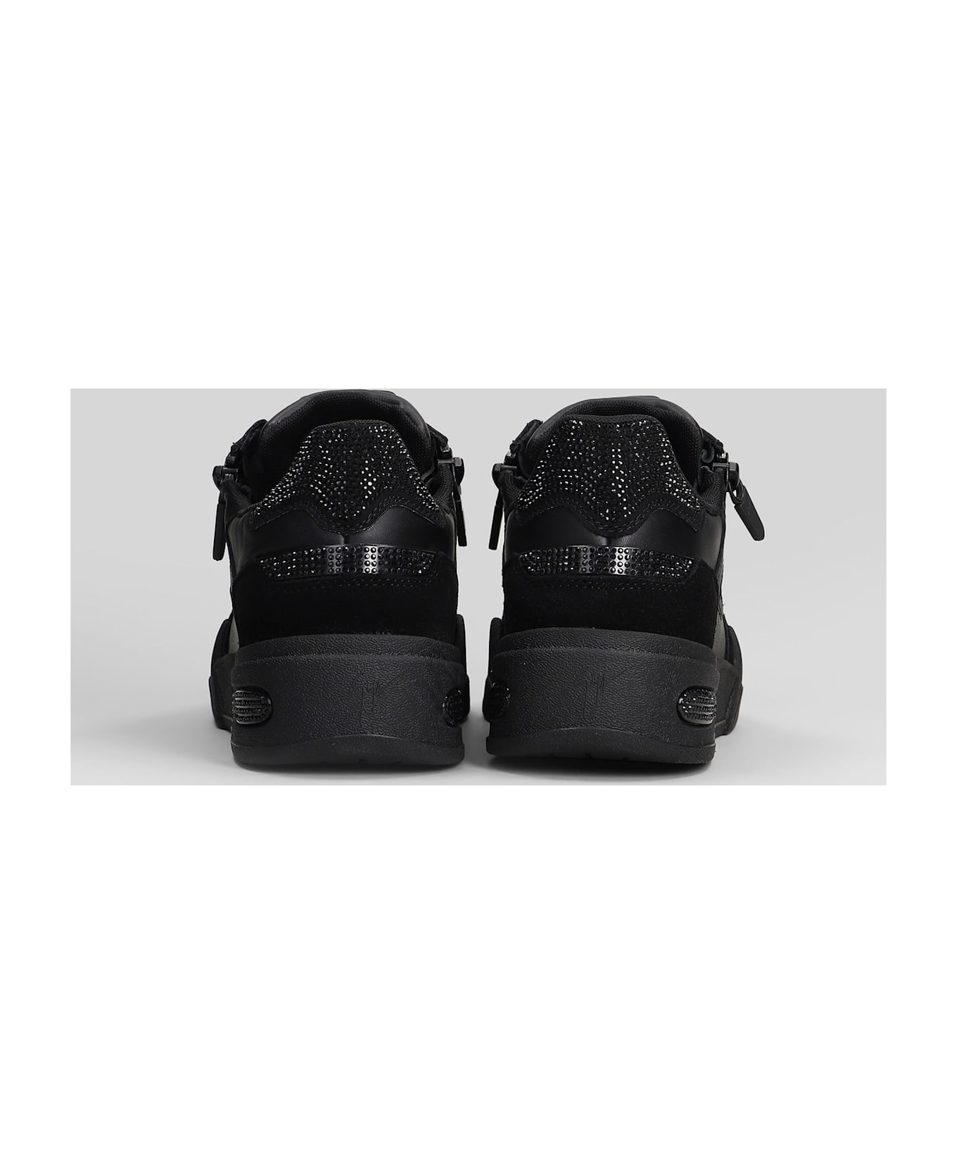 Giuseppe Zanotti Gz-ghost Sneakers In Black Suede And Leather - black