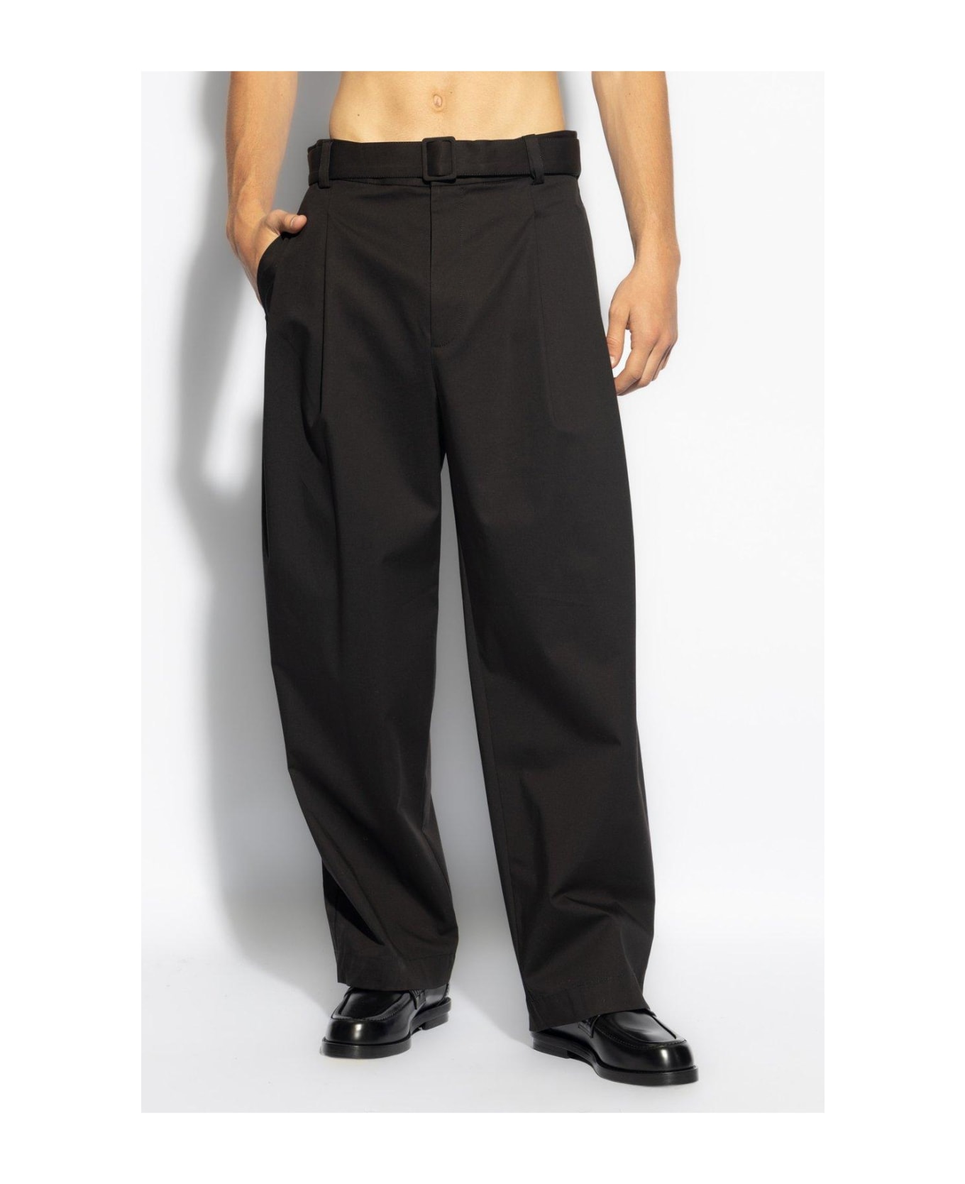 Emporio Armani Relaxed Fitting Trousers - Black