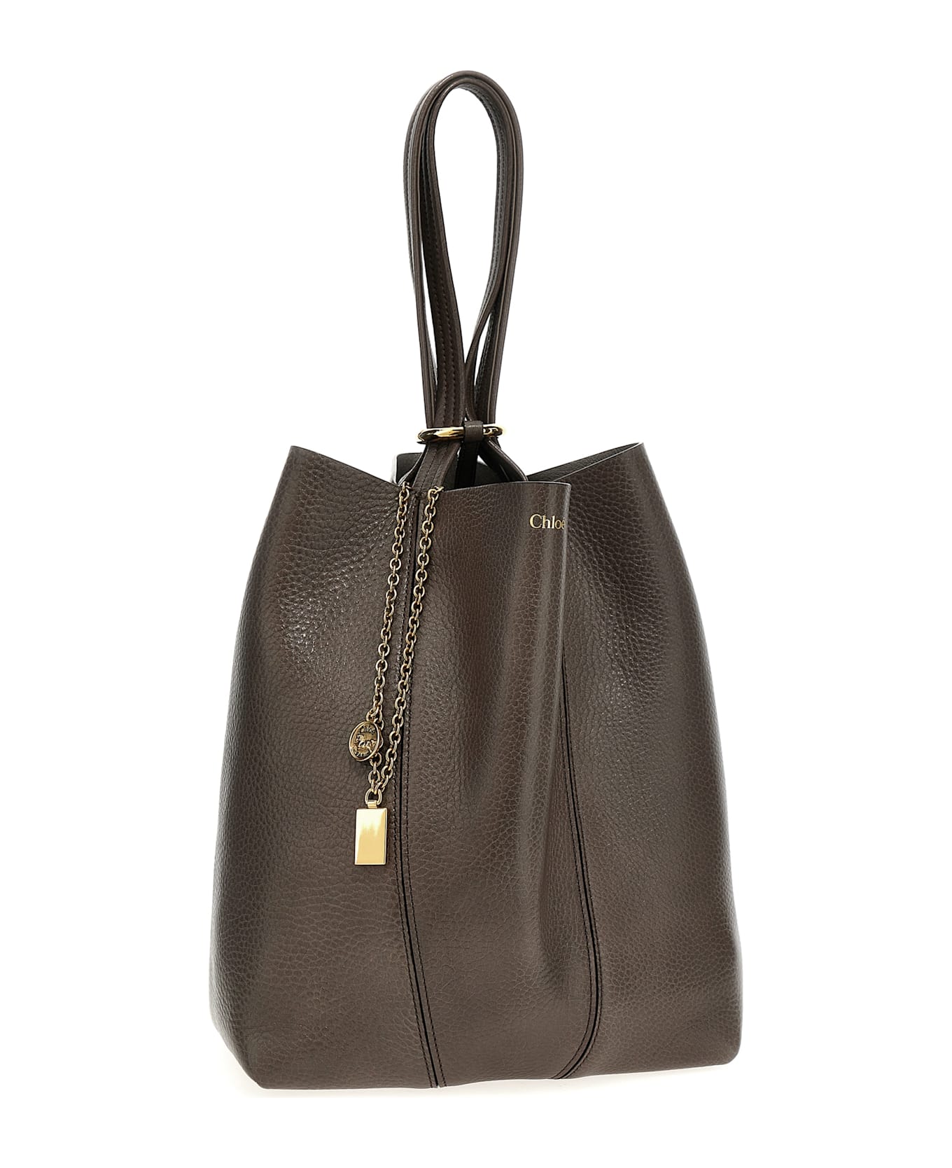 Chloé Black 
spin
 Tote Bag - Gray