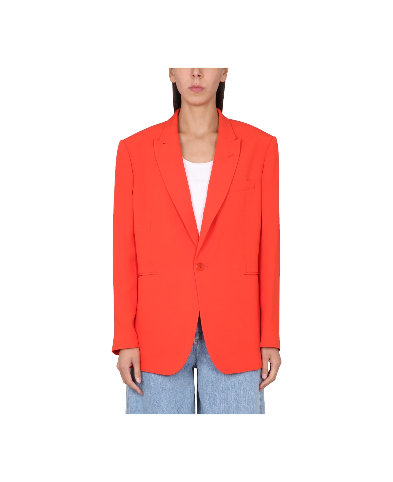 Aspesi Single-breasted Blazer - ORANGE