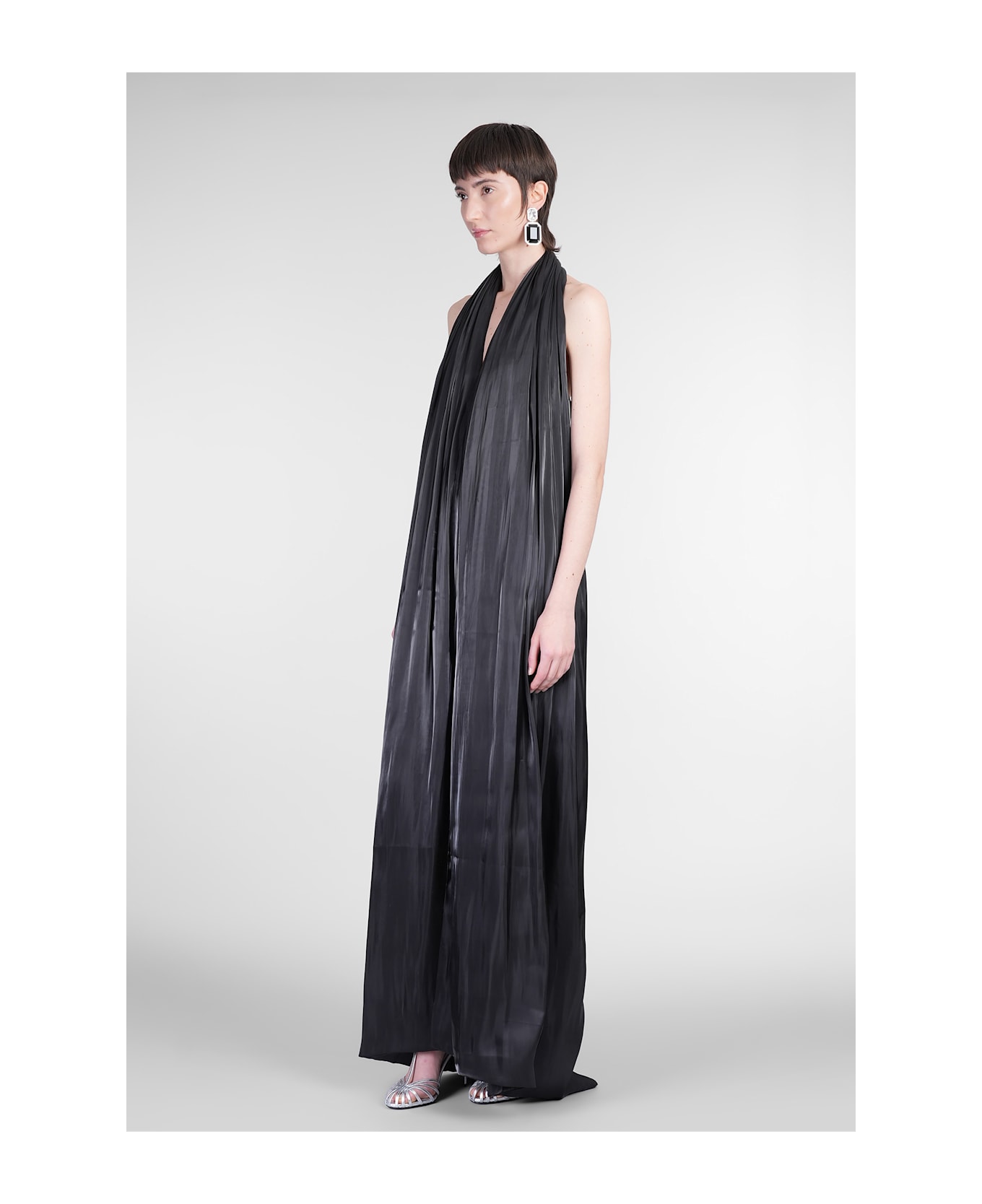 Rhea Costa Gigi Dress Long Dress In Black Polyester - black