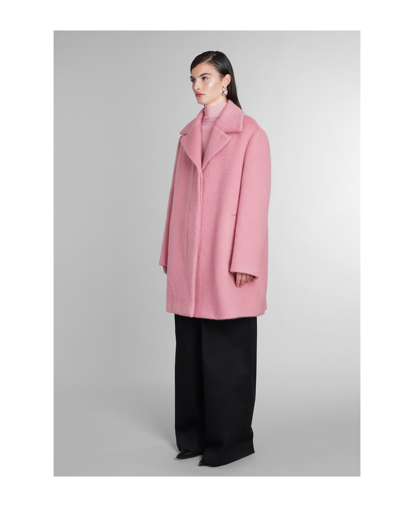 Jil Sander Coat In Rose-pink Wool - 655 コート