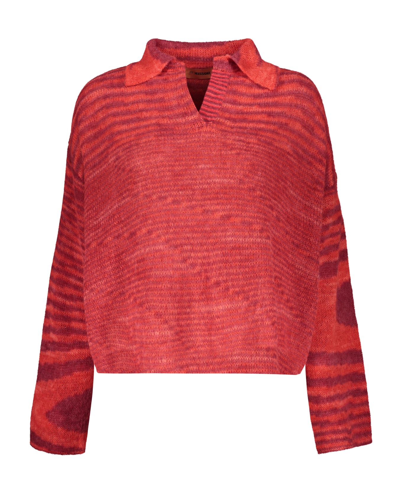 Missoni Wool V-neck Sweater - red ニットウェア