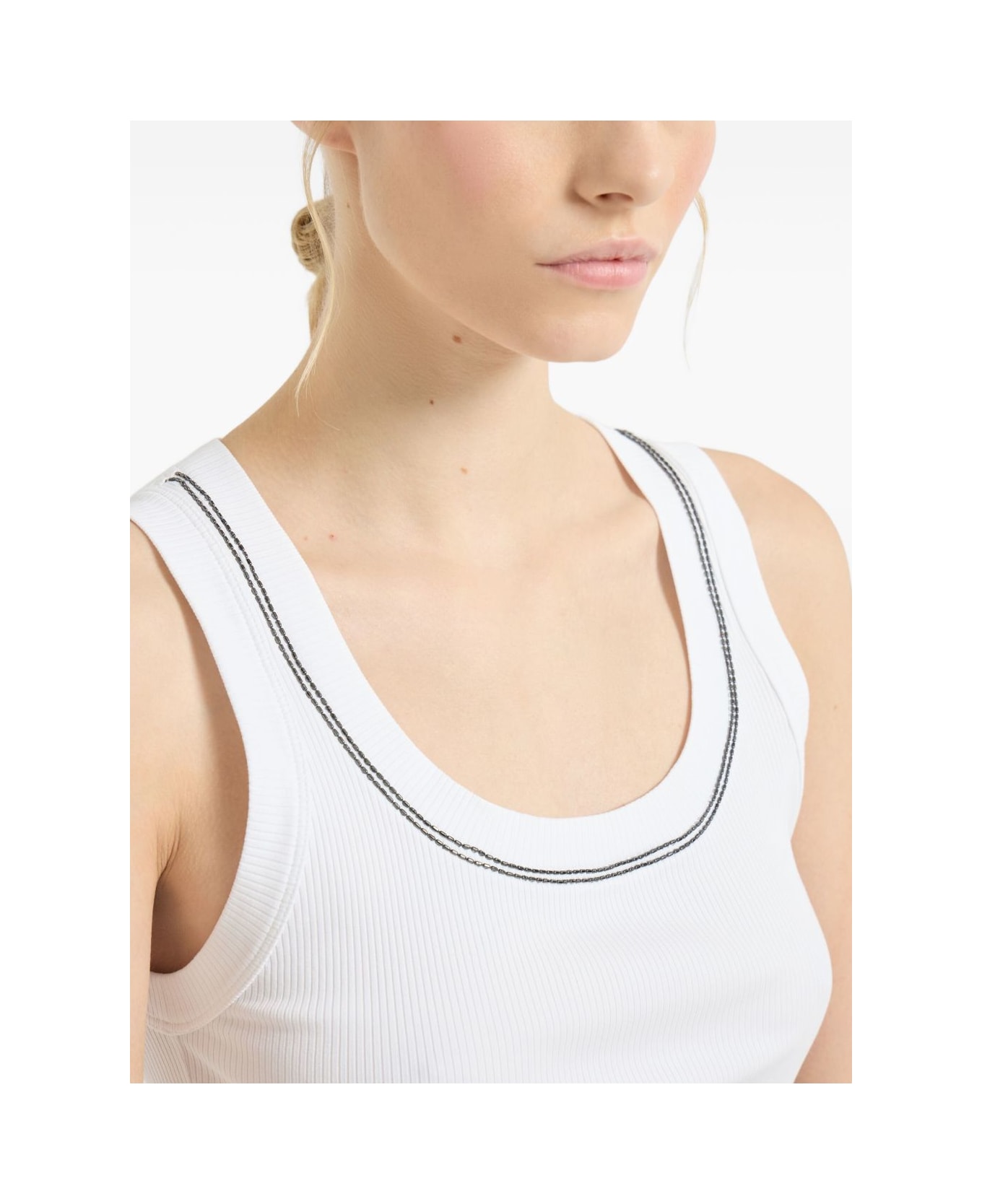 Brunello Cucinelli Cotton Tank Top - White