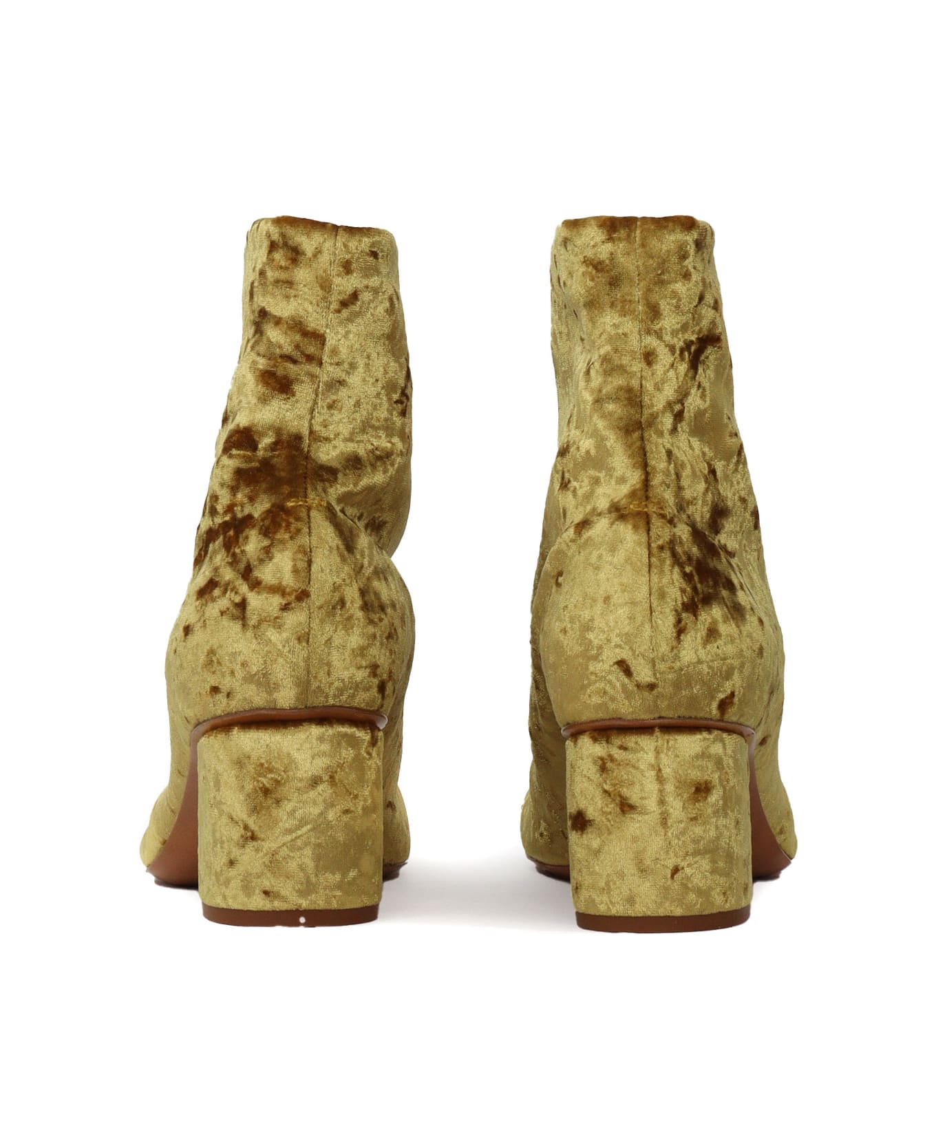 Forte_Forte Chic Stretch Velvet Boots - GOLD