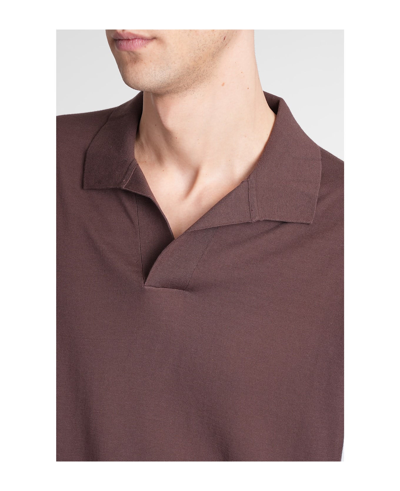 Ballantyne Polo In Brown Cotton - brown