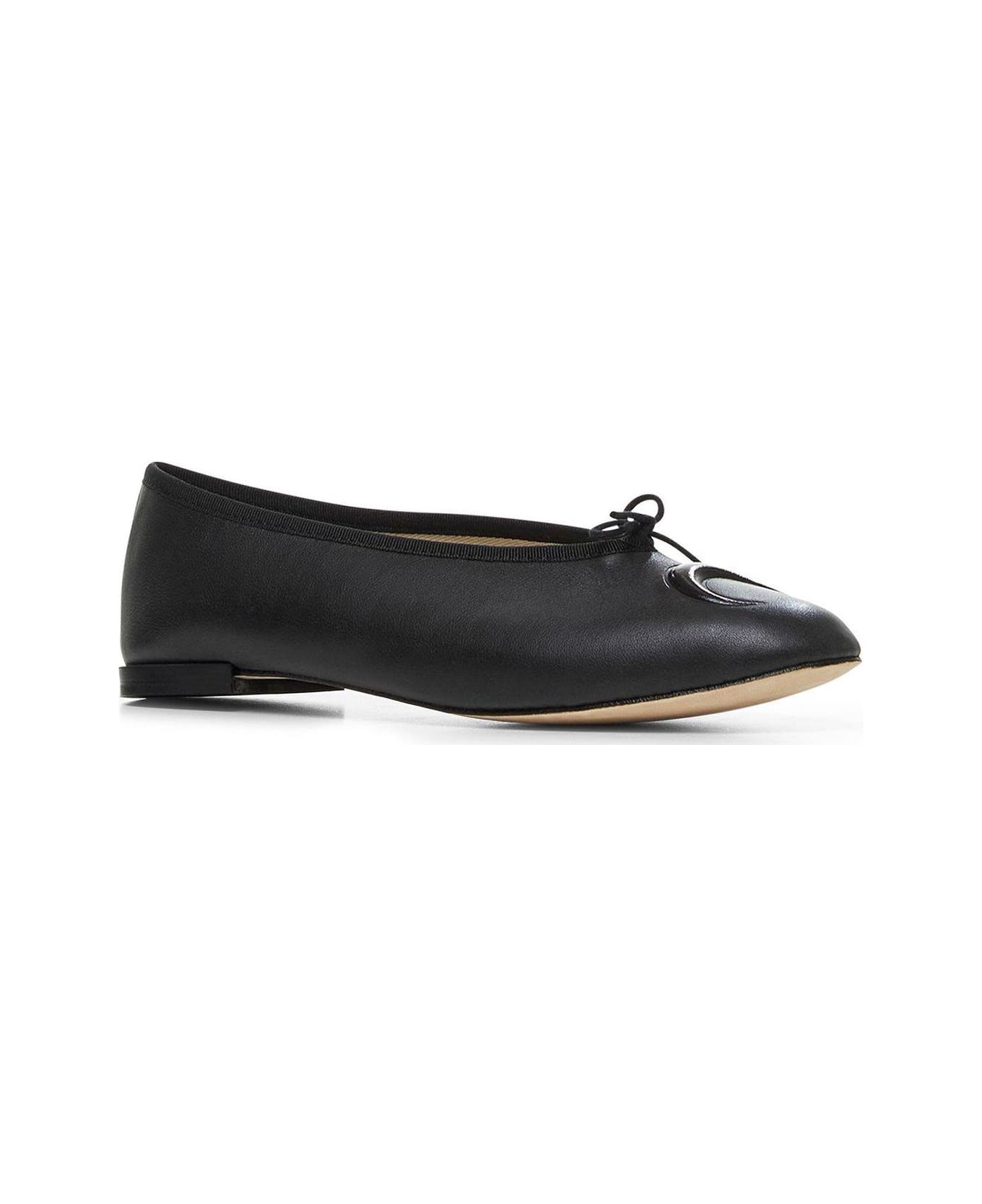 Marine Serre X Camille Repetto Lilouh Crescent Moon Ballet Flats - BLACK