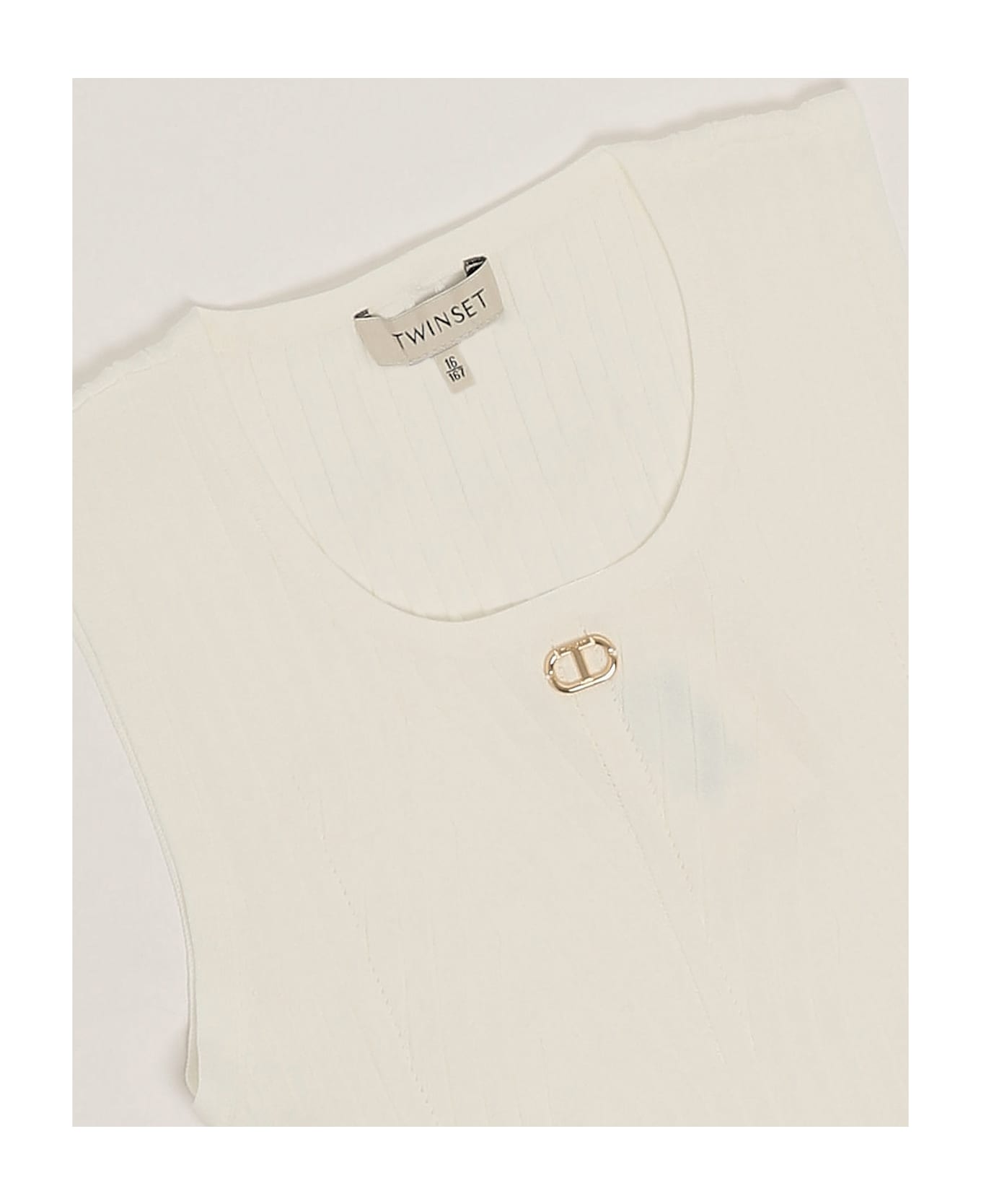 TwinSet Top Tank Top - GHIACCIO