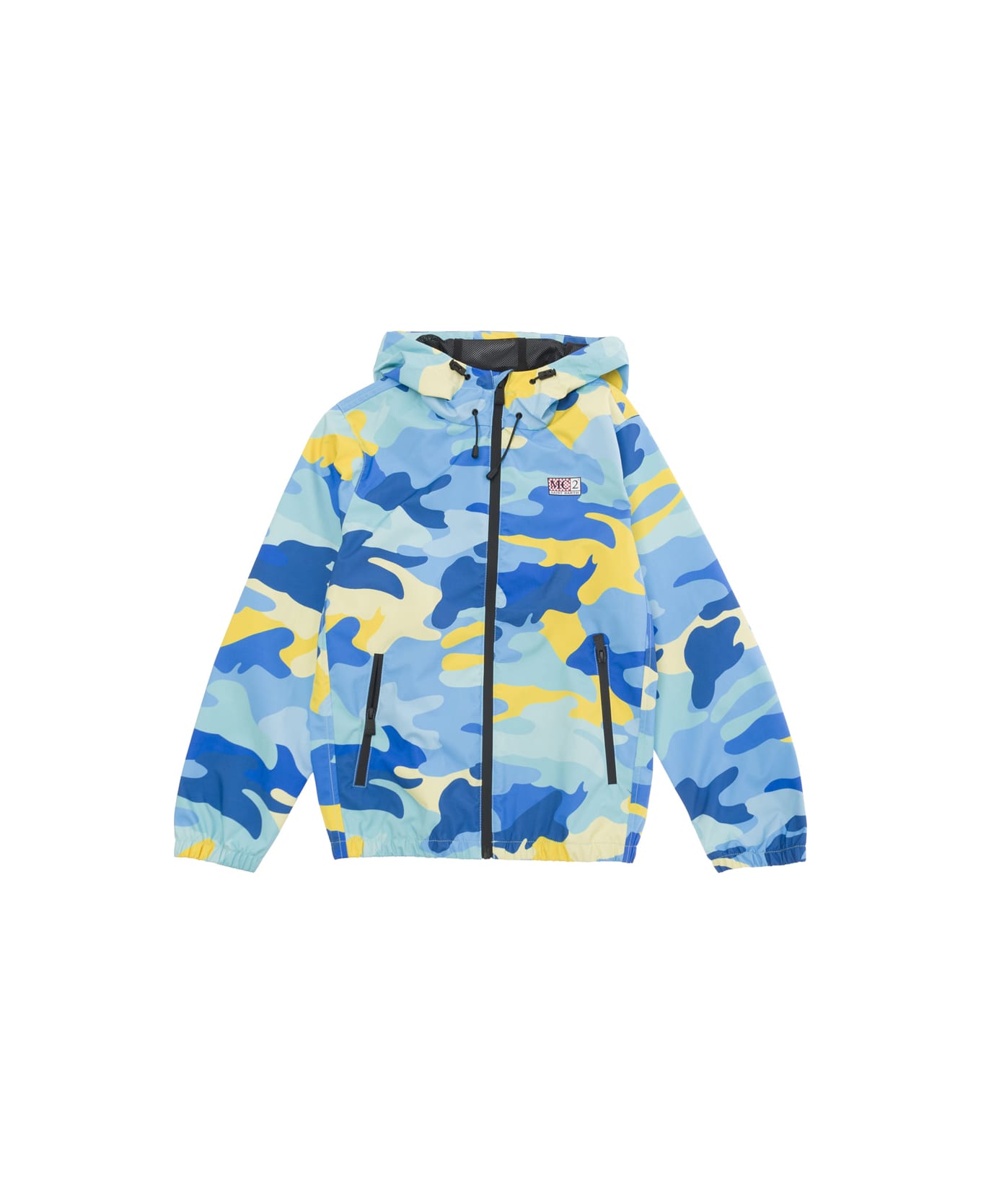 MC2 Saint Barth Multicolor Hooded Jacket With Camouflage Print In Techno Fabric Boy - Multicolor コート＆ジャケット