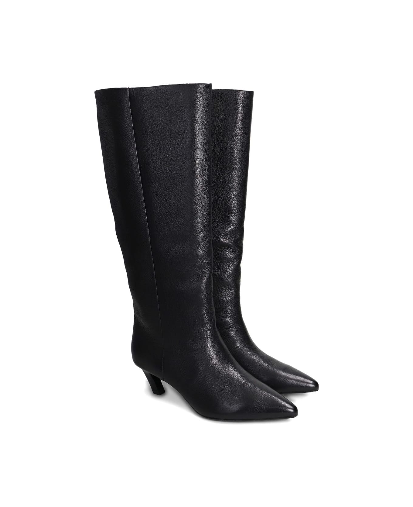Ash Leather Boots - Black