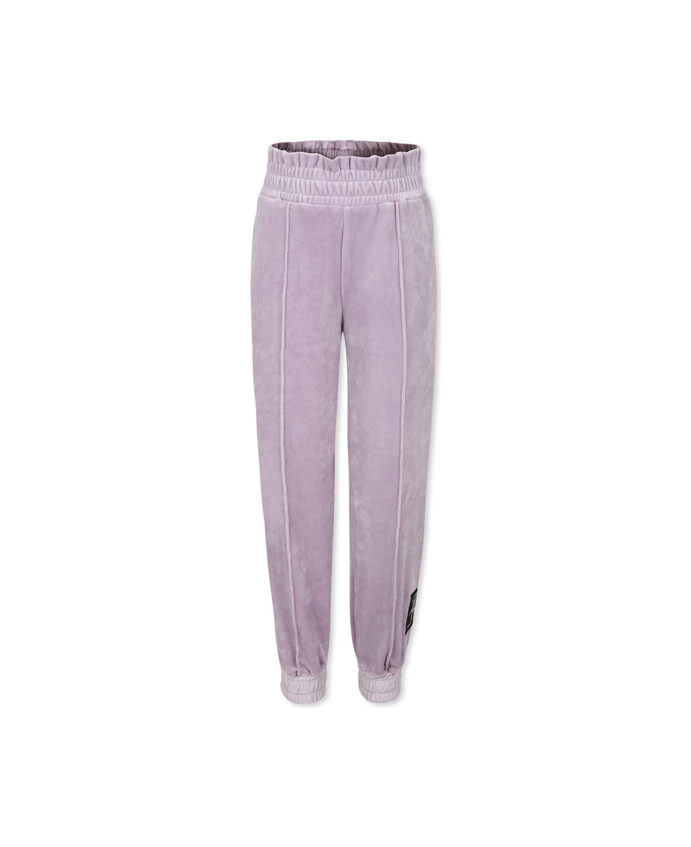 Pinko Lilac Trousers Pour Fille Avec Logo - Lilac