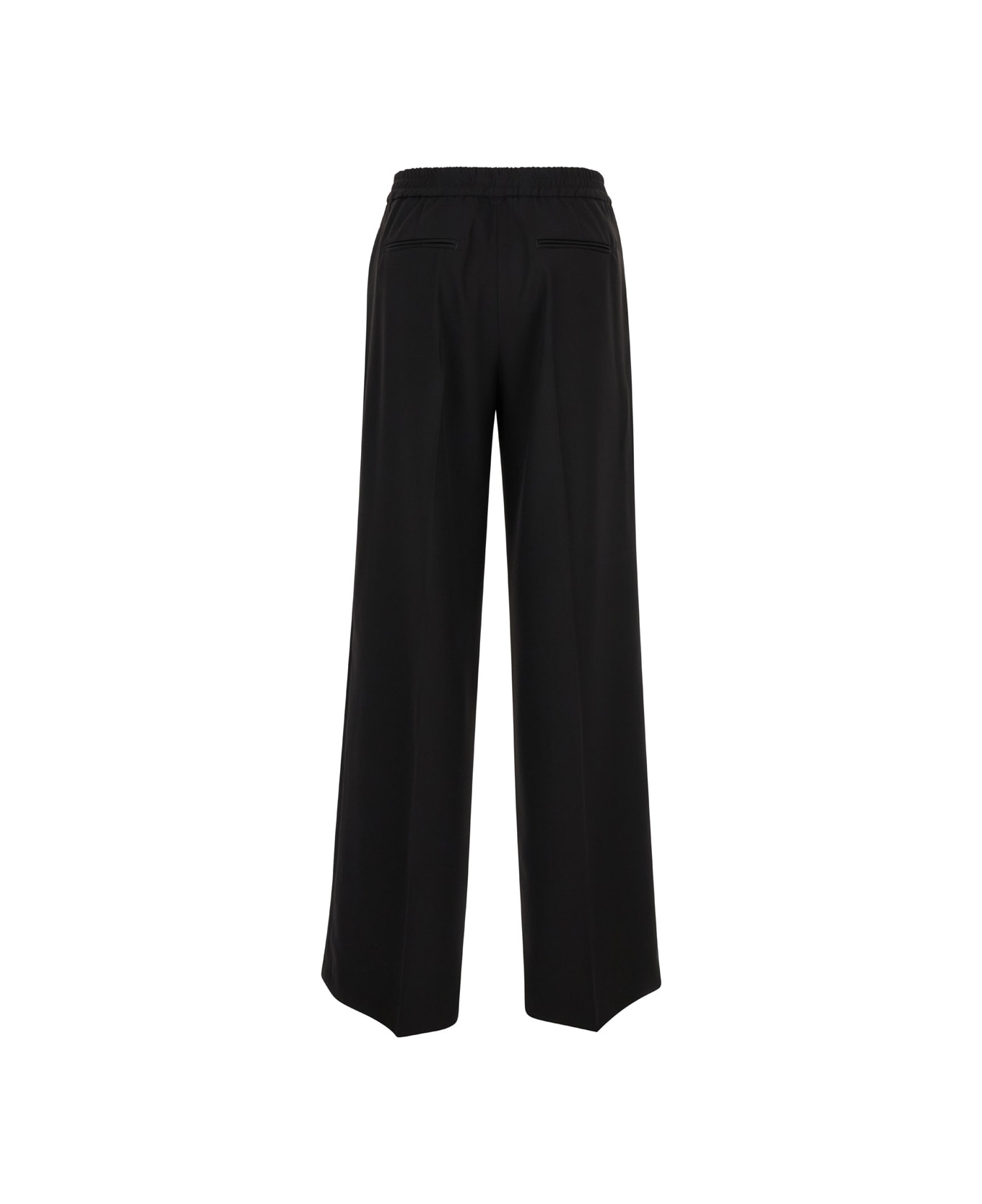 PT Torino Tailored 'lorenza' High Waisted Black Trousers In Technical Fabric Woman - Black