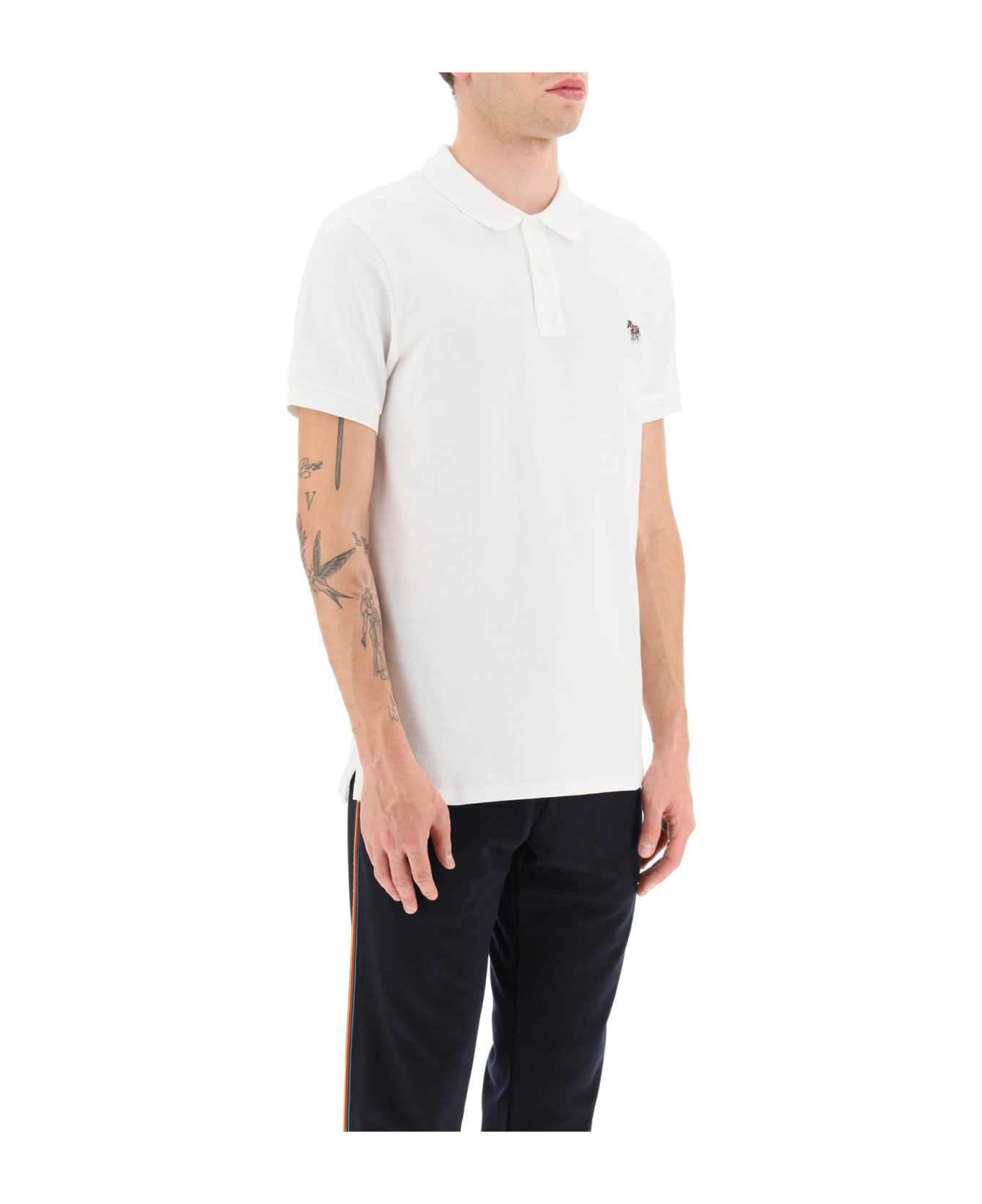 PS by Paul Smith Organic Cotton Slim Fit Polo Shirt - WHITE (White)
