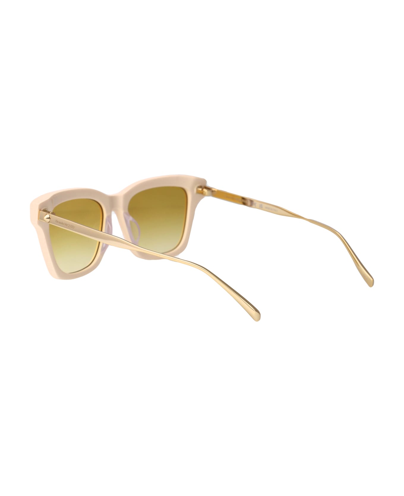 Alexander McQueen Eyewear Am0483s Sunglasses - IVORY-GOLD-YELLOW