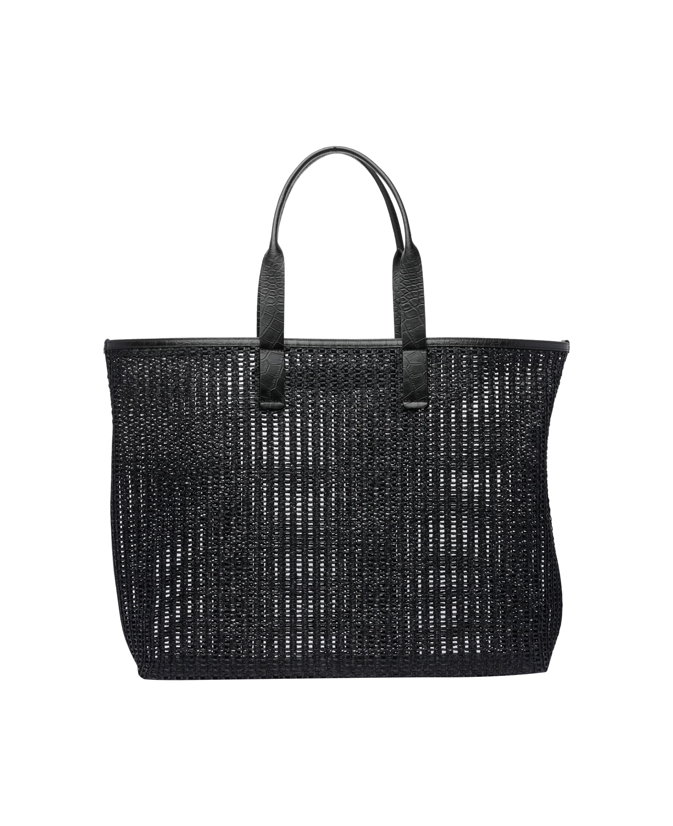 Dolce & Gabbana Crochet Shopping Bag - Black