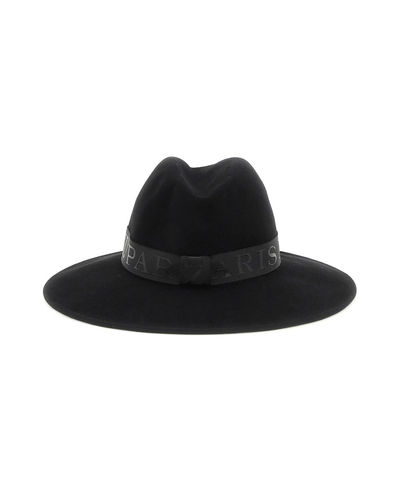 Maison Michel 'zango' Felt Fedora Hat - BLACK (Black)