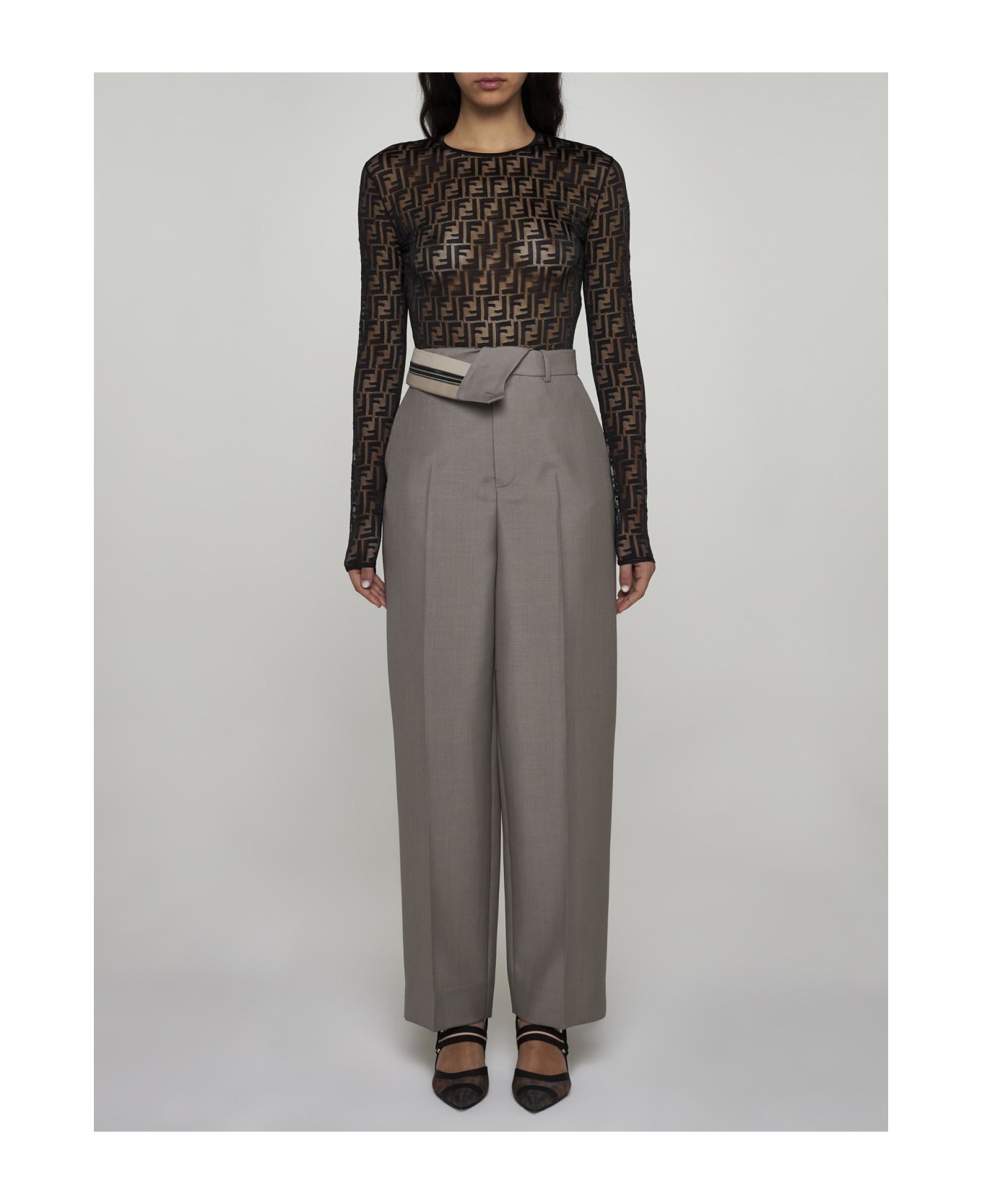 Fendi Ff Lace Bodysuit | italist