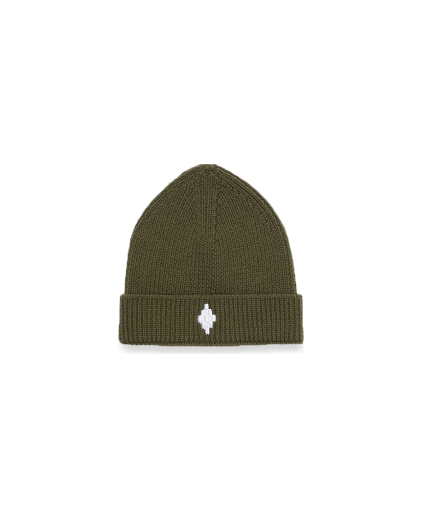 Marcelo Burlon Logo Cross Beanie - GREEN