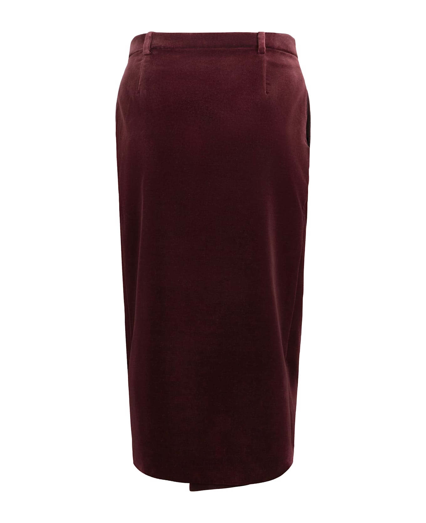 Saint Laurent Velvet Skirt - Red-purple or grape