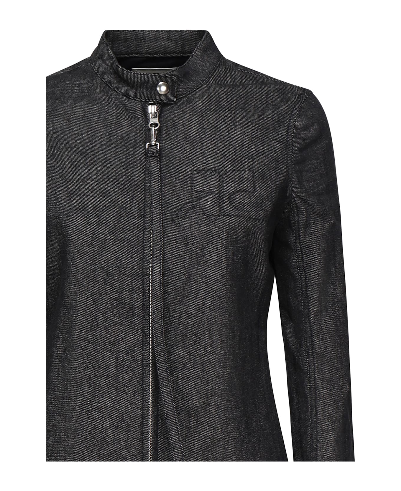 Courrèges City Denim Jacket - Dark grey melange
