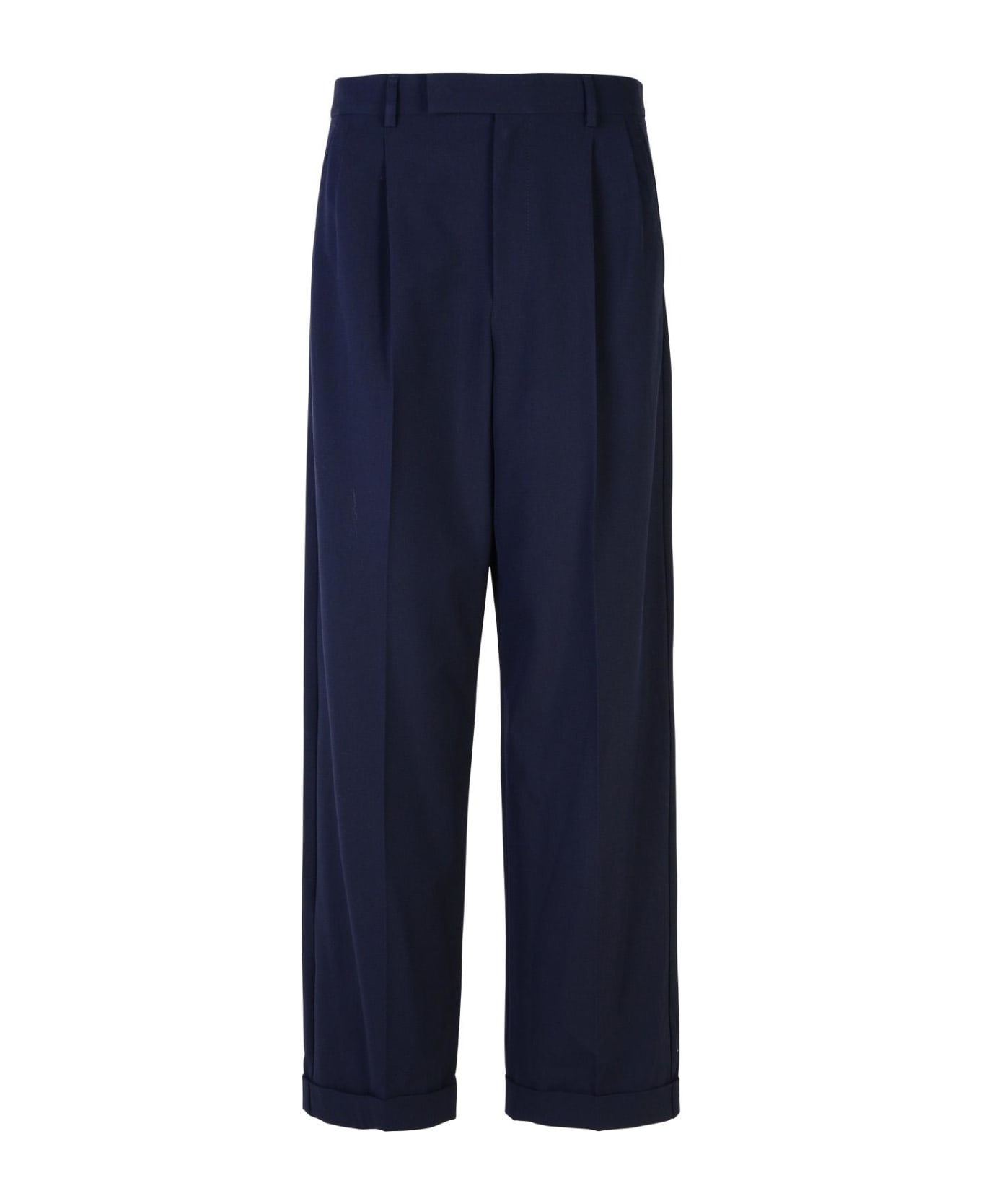 A.P.C. 
marissa
 Navy Viscose Blend Trousers - Navy