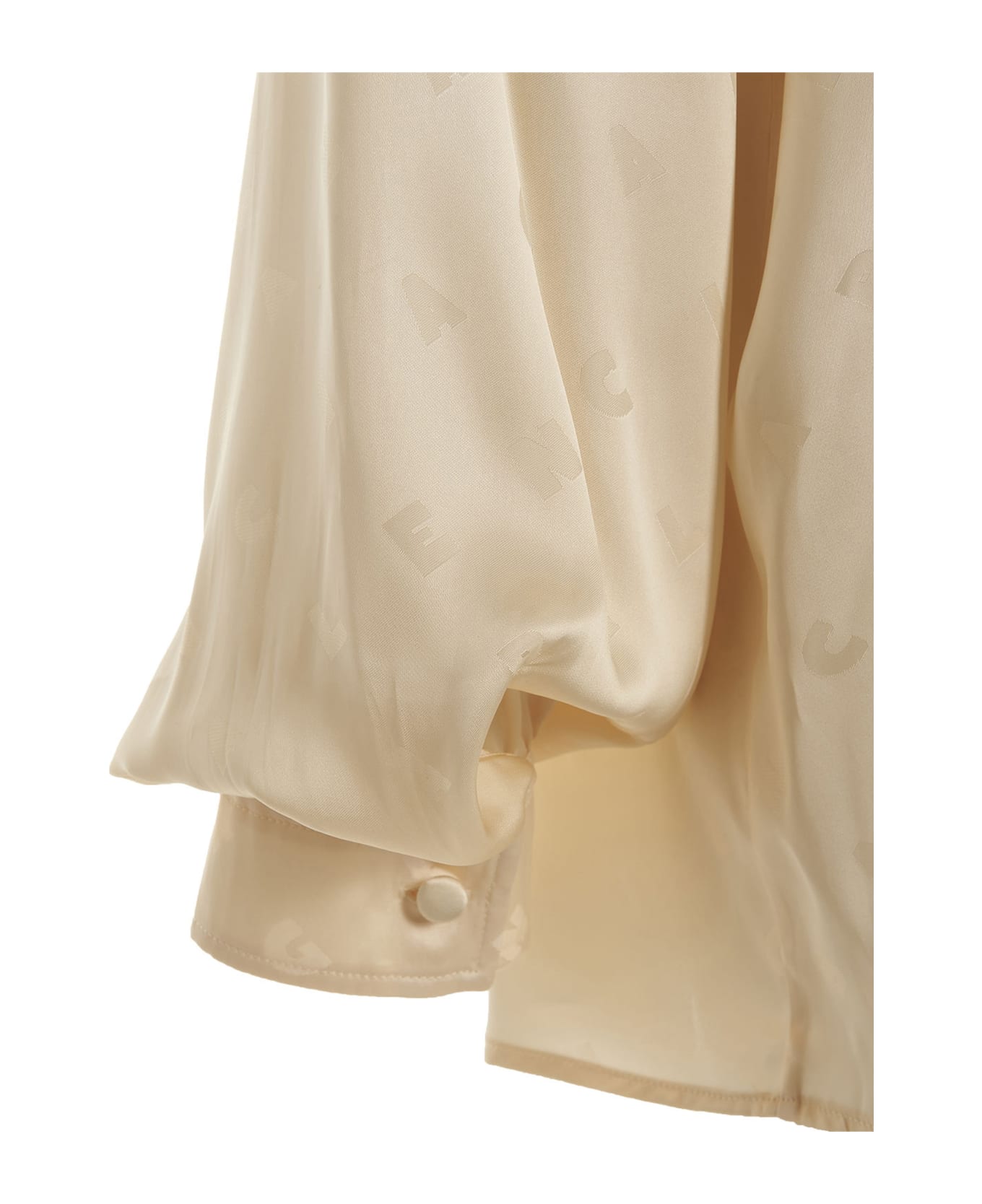 Balenciaga Jacquard Shirt - plaque-detail zip-fastening jacket Blue