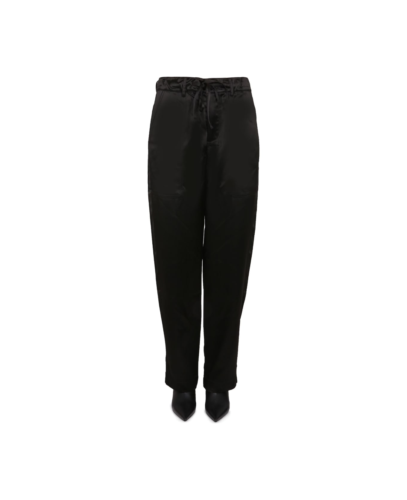 Proenza Schouler White Label Slouch Fit Pants - BLACK