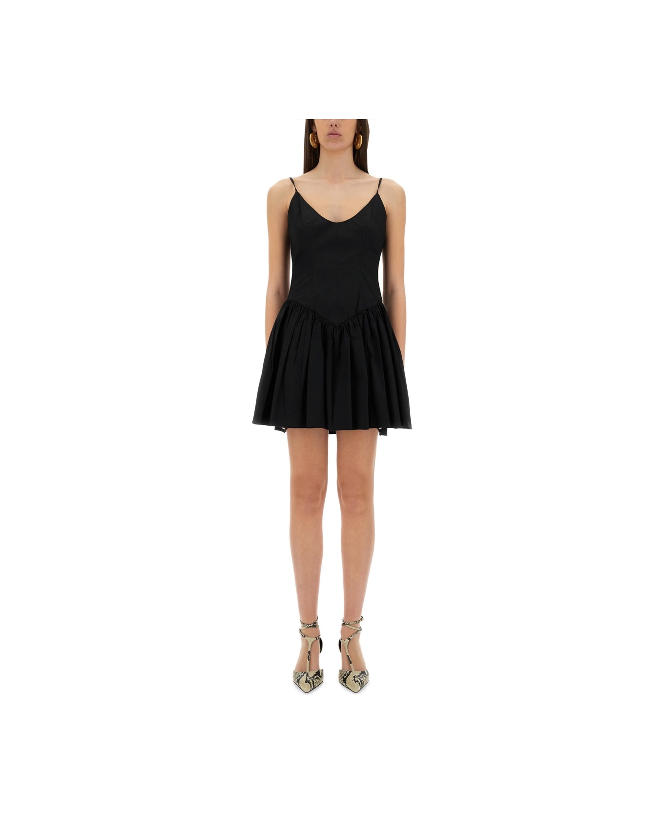 STAUD Mini Dress "dena" - BLACK