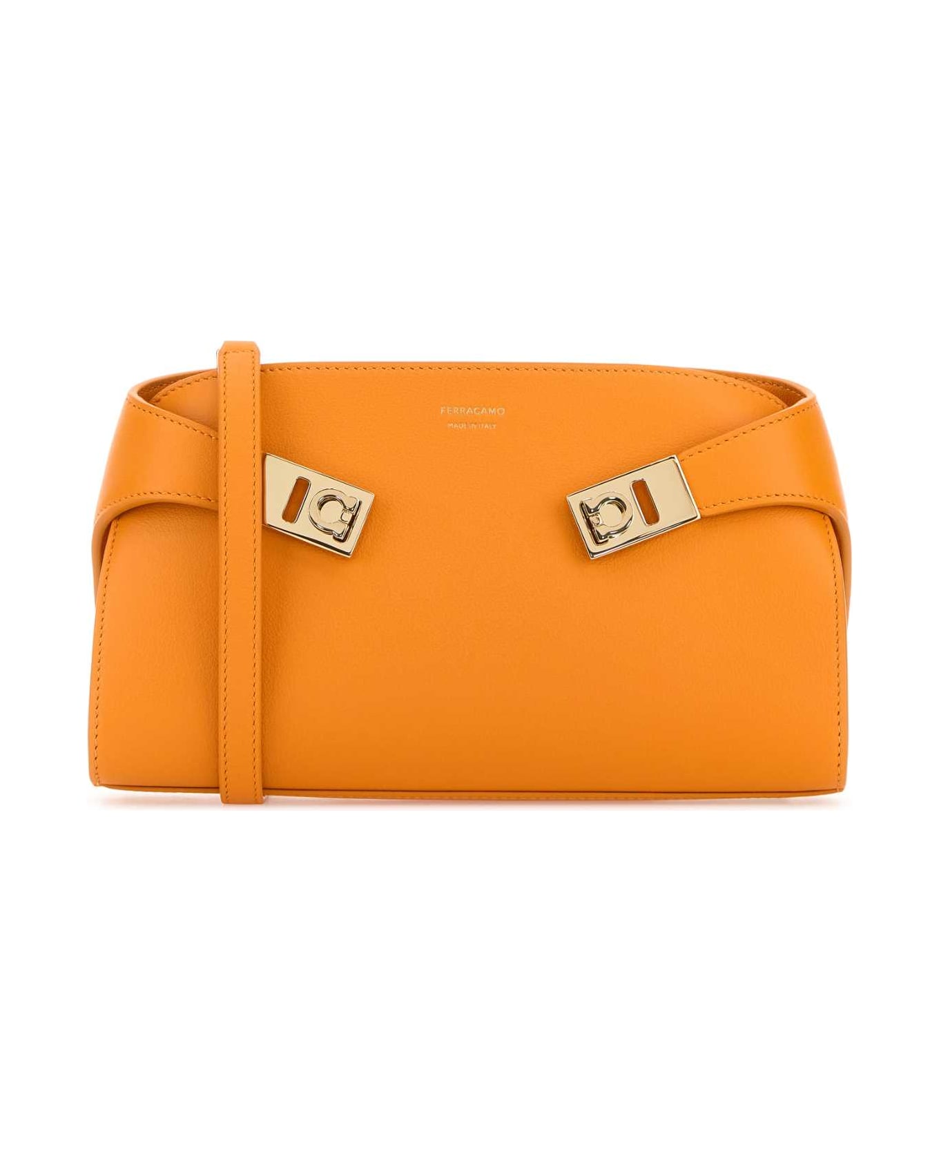 Ferragamo Orange Leather Crossbody Bag - ORANGE