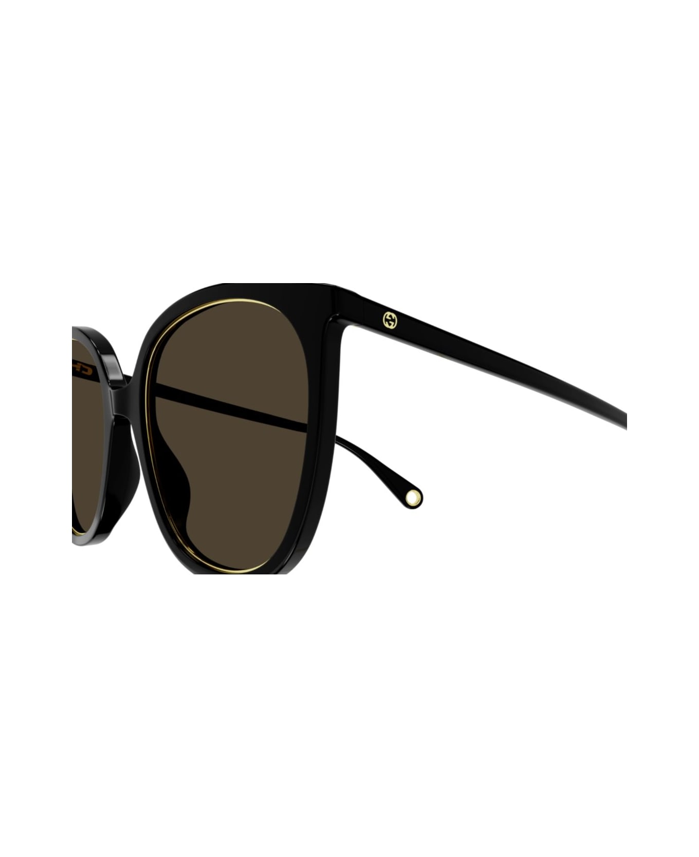 サングラス GUCCI Gucci - GG1076S - 002 (GG1076S 002 BLACK BLACK BROWN) GUCCI GG1076S 002 Black/Brown 56-21-145 Sunglasses New