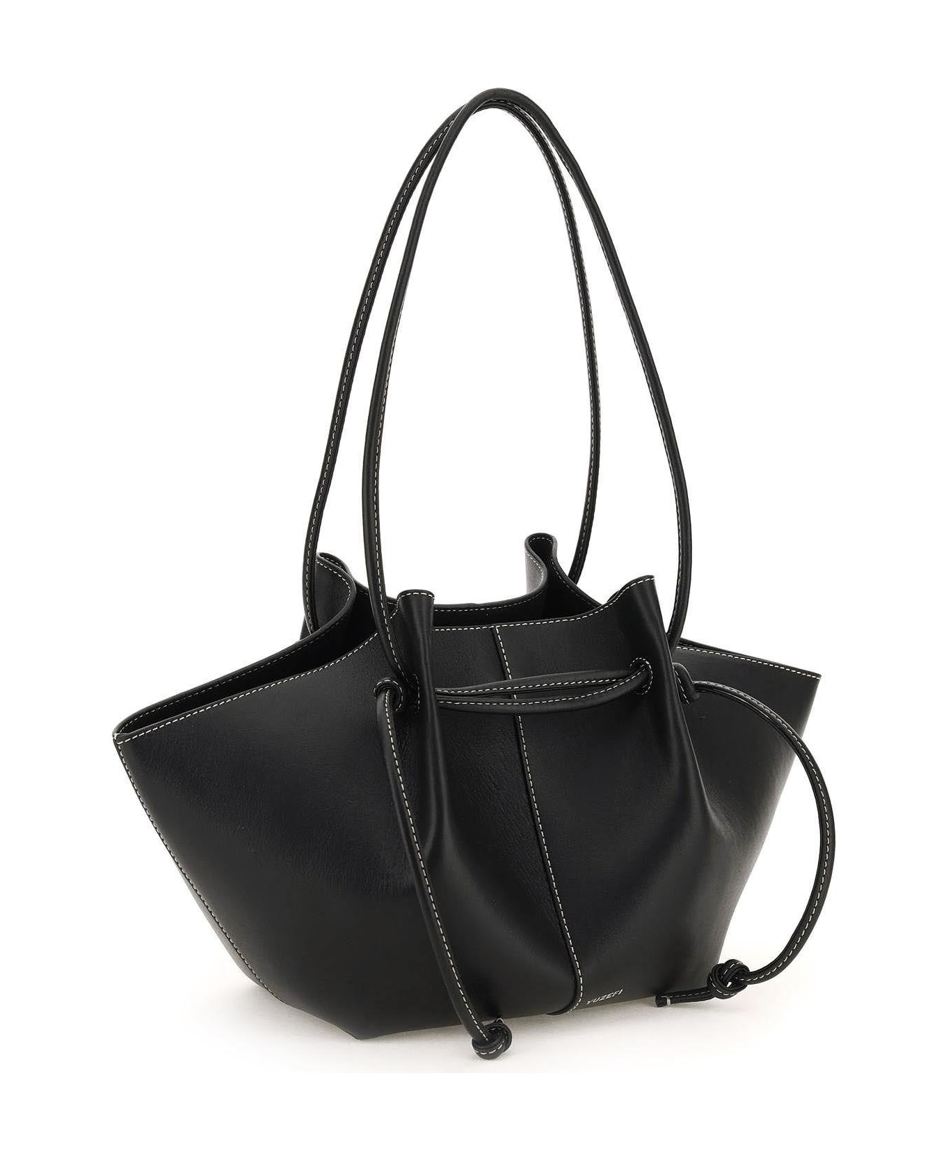 YUZEFI Leather Mochi Bag - BLACK