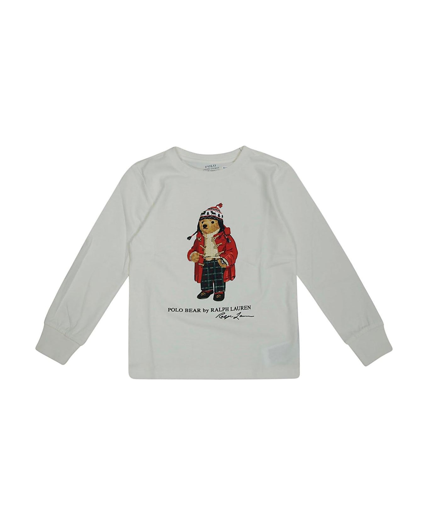 Ralph Lauren Polo Bear Printed Crewneck T-shirt - LATTE