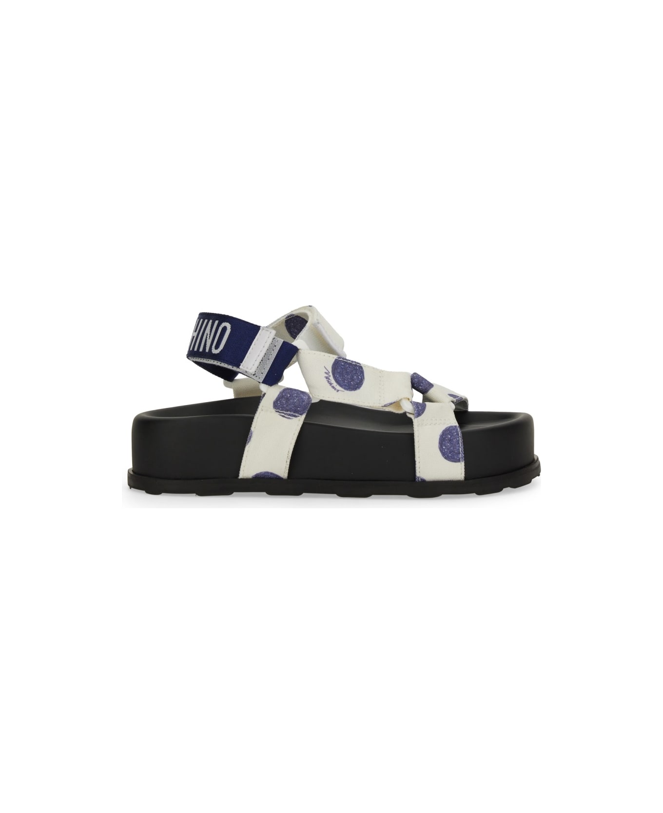 Moschino Sandal With Logo - WHITE